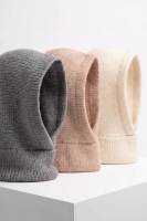 Kaptur balaclava wełna merino i wiskoza - ecru