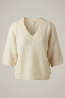 Elegancki sweter Trento Baby Alpaka rękaw 3/4 - ecru