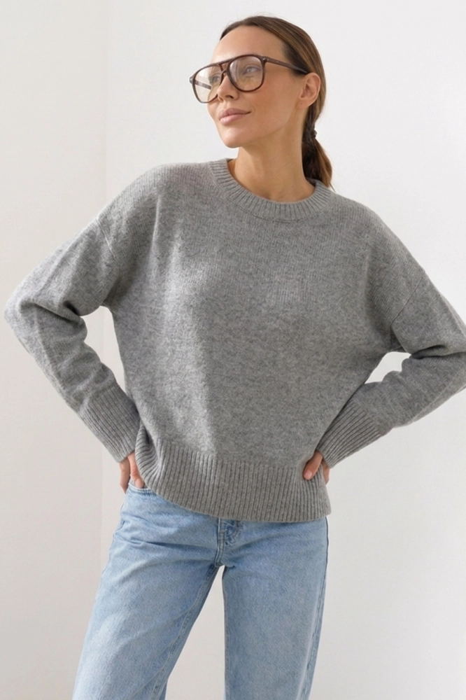Sweter Teramo wełna - grafit