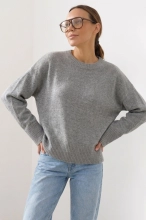 Swobodny Sweter Teramo oversize - grafit