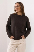 Swobodny Sweter Teramo oversize - czekoladowy