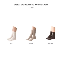 Zestaw skarpetek z wełny Merino