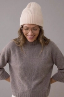 Czapka wełna merino - ecru