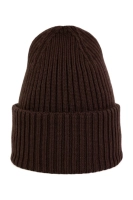Czapka wełna merino - czekoladowa