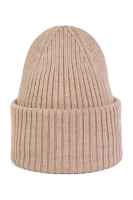 Czapka wełna merino - beżowa