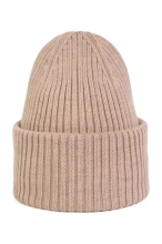 Czapka wełna merino - beżowa
