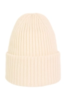 Czapka wełna merino - beżowa