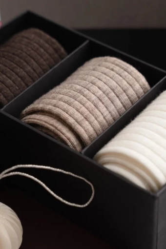 Zestaw skarpetek z wełny Merino - coffe & chocolate mood