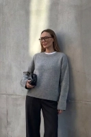 Sweter Teramo wełna - grafit