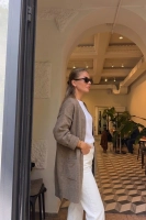 Stylowy kardigan Sasso OVERSIZE - taupe