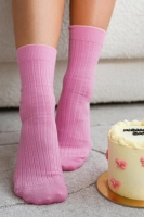 Skarpetki damskie z wełną Merino - pink