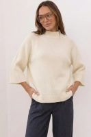 Sweter Teramo rękaw 7/8 - cream