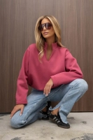 Bluza na misiu ze stójką - malina
