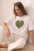 Bluzka bawełna premium - Cuore khaki
