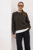 Elegancki sweter wełna merino i kaszmir - czekoladowy