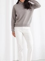 Wygodny golf Arato wełna i wiskoza z dodatkiem kaszmiru - beż fango