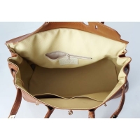 Elegancka duża skórzana torebka włoska, kuferek, camel