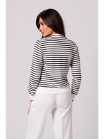 Elegancka bluza Talamone z szykownymi guzikami - w paski