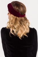 Elegancka opaska welurowa bawełna - bordo