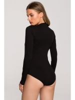 Eleganckie i stylowe body z dekoltem V - czarne