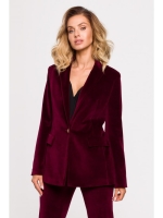 Elegancki żakiet welurowy Faido - bordo