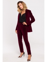 Elegancki żakiet welurowy Faido - bordo