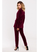 Elegancki żakiet welurowy Faido - bordo