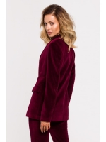Elegancki żakiet welurowy Faido - bordo