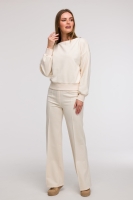 Elegancka bluza Fano z dekoltem kopertowym na plecach - wanilia