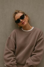 Minimalistyczna bluza Jesolo - taupe