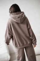 Oversize bluza Lucca z kapturem - mokka
