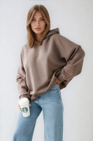 Oversize bluza Lucca z kapturem - mokka
