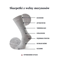 Zestaw skarpetek z wełny Merino - Smoke & Steel mood