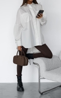 Stylowa koszula oversize - biała