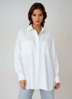 Stylowa koszula oversize - biała
