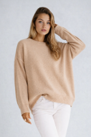 Sweter Teramo wełna długi rękaw - beż
