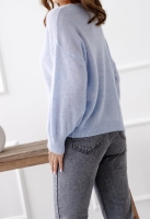 Elegancki sweter Baby Alpaka - baby blue