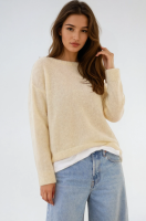 Elegancki sweter Fermo Alpaka Superfine - wanilia