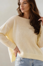 Delikatny sweter Fermo Alpaka Superfine - wanilia