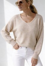 Elegancki sweter Baby Alpaka - beżowy