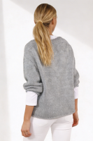 Sweter Viterbo MOHER WEŁNA - szary