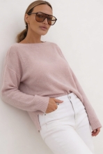 Delikatny sweter Fermo Alpaka Superfine - magnolia
