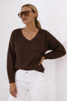 Elegancki sweter Baby Alpaka - czekoladowy