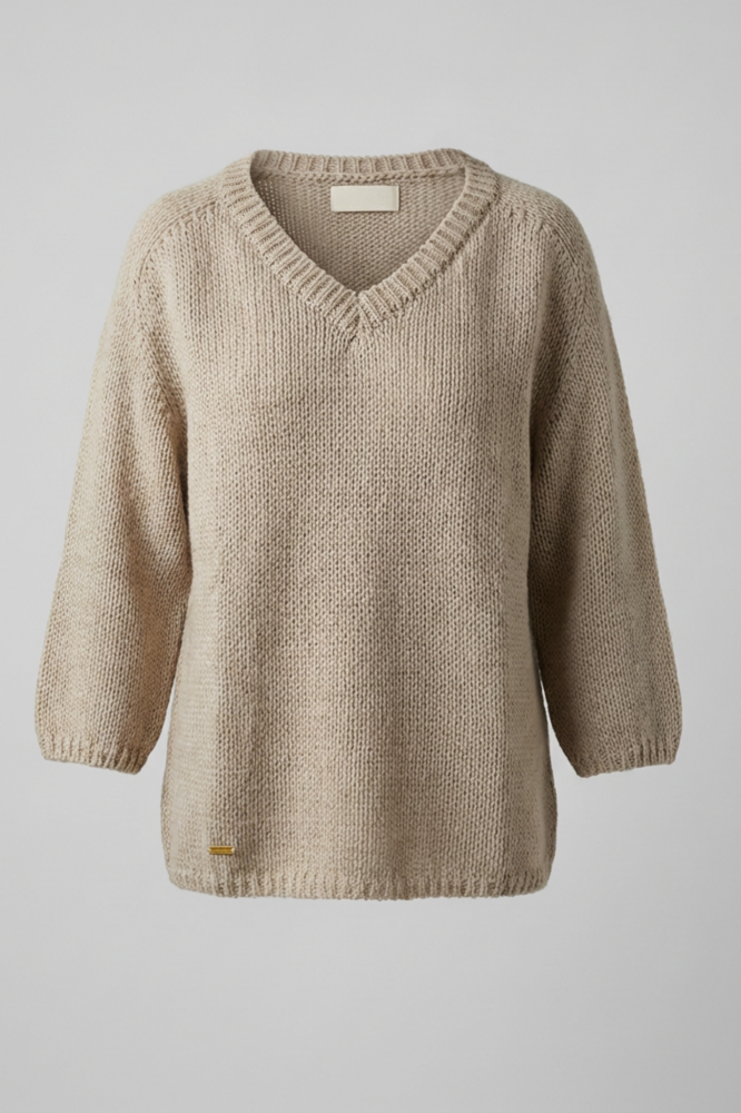 Sweter Viterbo MOHER WEŁNA - fango