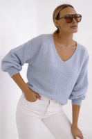 Elegancki sweter Baby Alpaka - baby blue