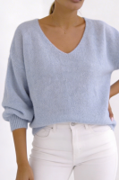 Elegancki sweter Baby Alpaka - baby blue