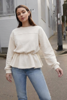 Bluza Lucca z baskinką - kokos