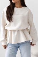 Bluza Lucca z baskinką - kokos
