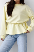 Bluza Lucca z baskinką - bananowa