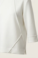 Elegancki komplet z dzianiny z modalem rękaw 3/4 - cream